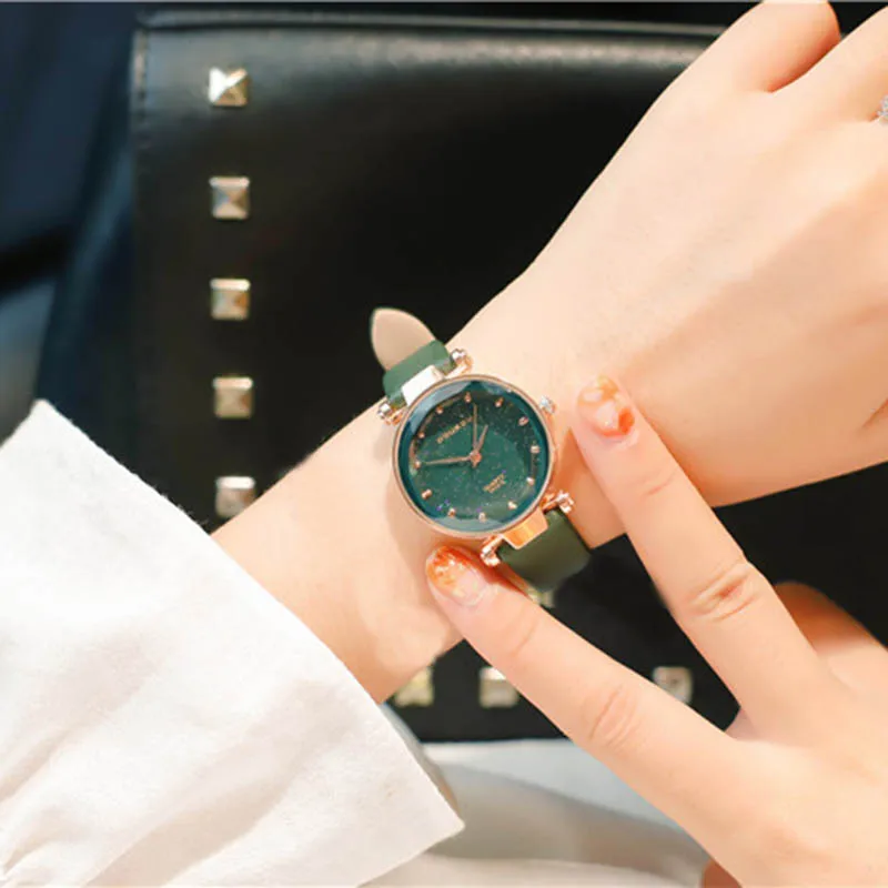 Новинка Лидер продаж Для женщин девушки Ретро кварцевые наручные часы с кожаным