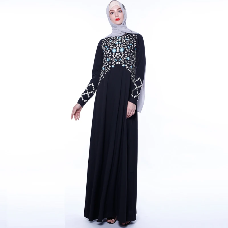 Мусульманское хиджаб Abaya Dubai с вышивкой платье Abayas для женщин пакистанский кафтан