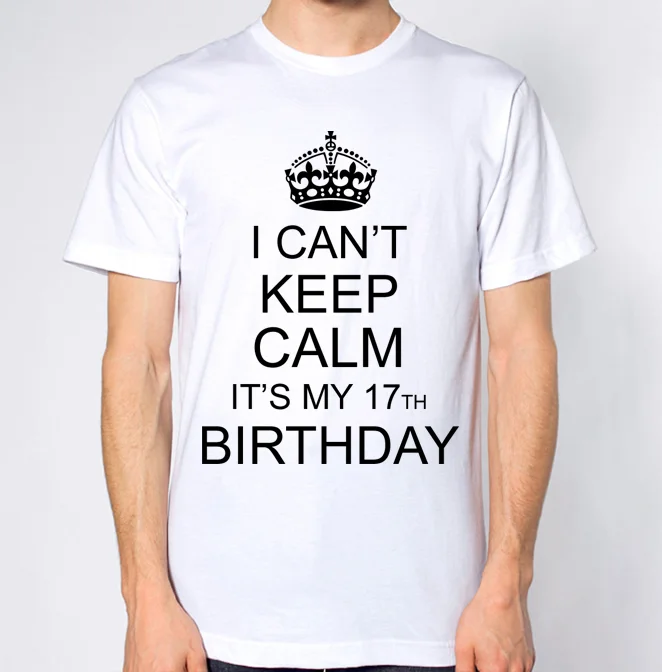Я не могу сохранять спокойствие It's My 17th День рождения Футболка счастливы Топ