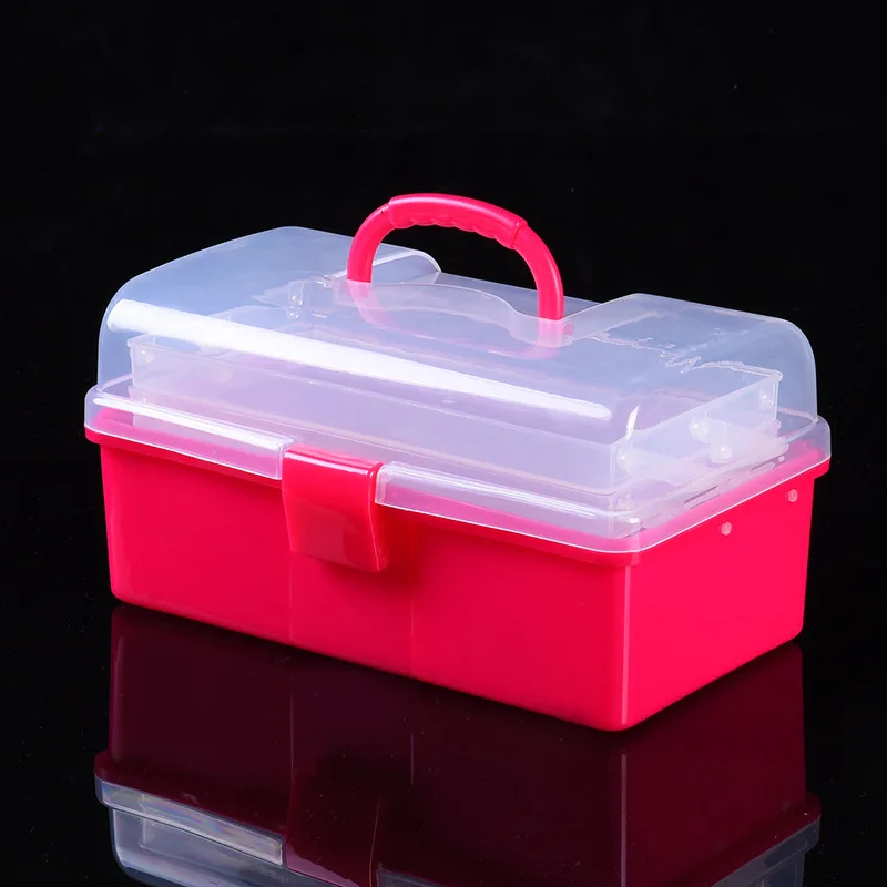 

New plastic hardware toolbox Portable multi-function folding Components storage box car storage box