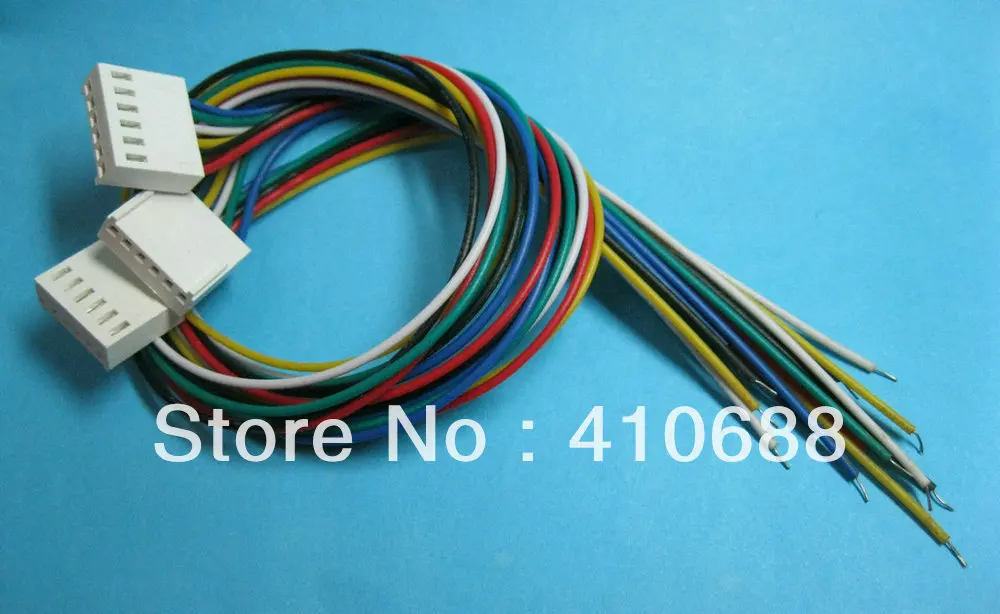1000 шт. 2510 шаг 2 54 мм 6-контактный Гнездовой разъем с 26AWG 300 соединительный кабель |