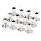 12 пластиковых подсвечников MagiDeal, подсвечник для конусной столярной свечи, серебристый