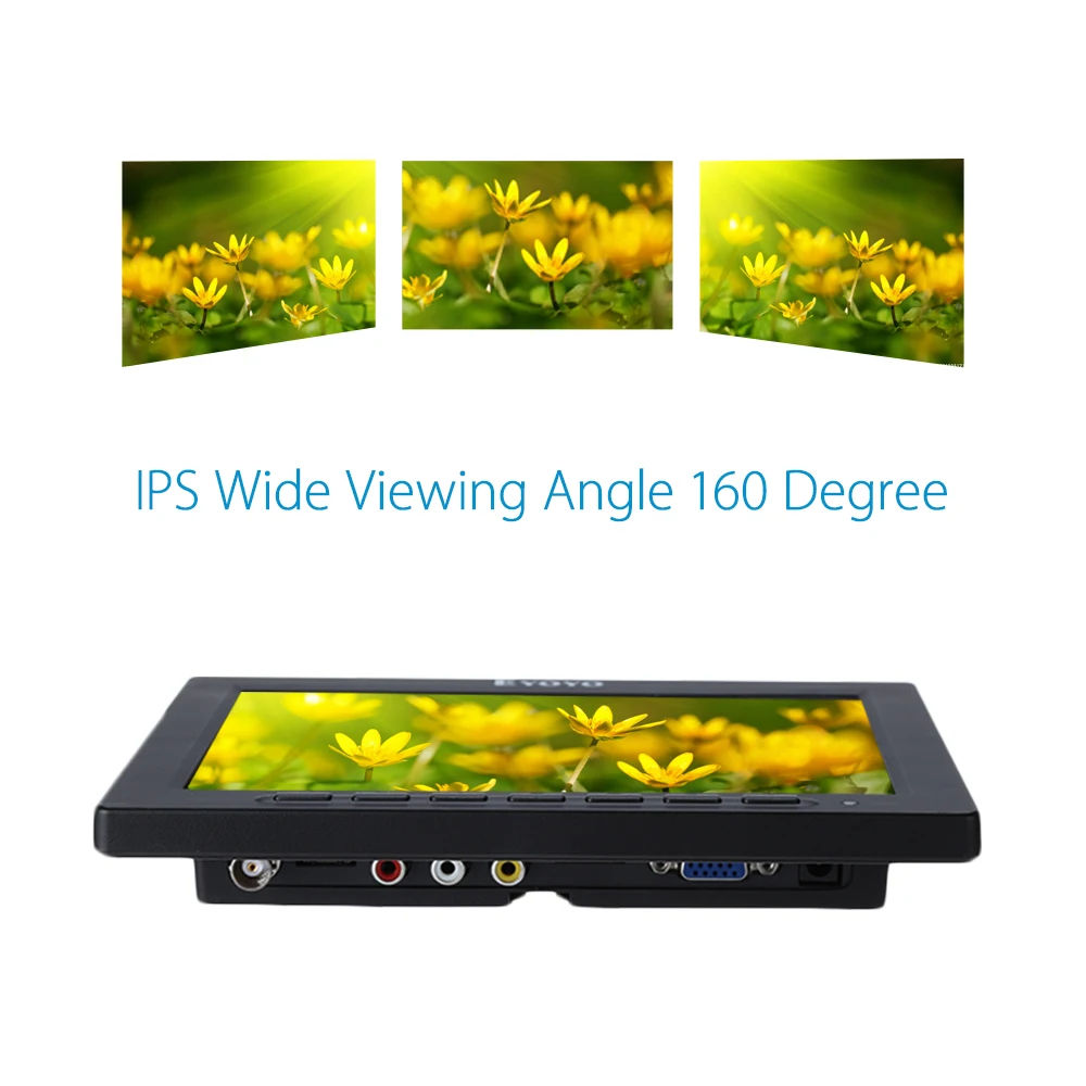 Eyoyo EM08A 8 &quotдюймов 1024x768 ЖК дисплей 4:3 цвет мониторы поддержка 1080 P HDMI экран ввода