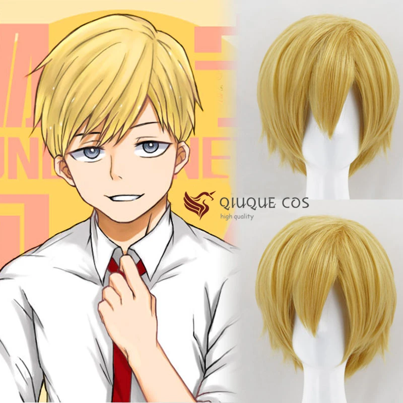 My Hero Academia Neito Monoma короткий льняной светлый термостойкий парик для
