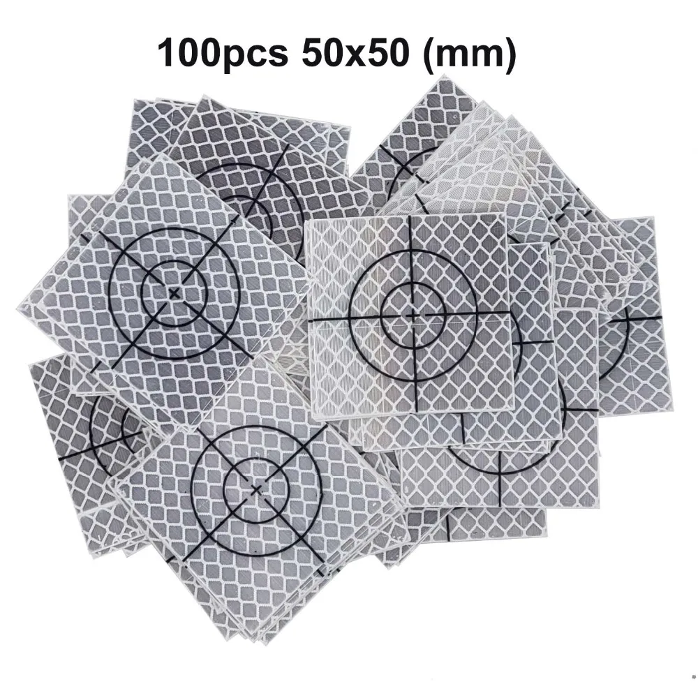100 шт. Отражатель Лист 50x50 мм (50x50) отражающая Целевая лента для общей станции