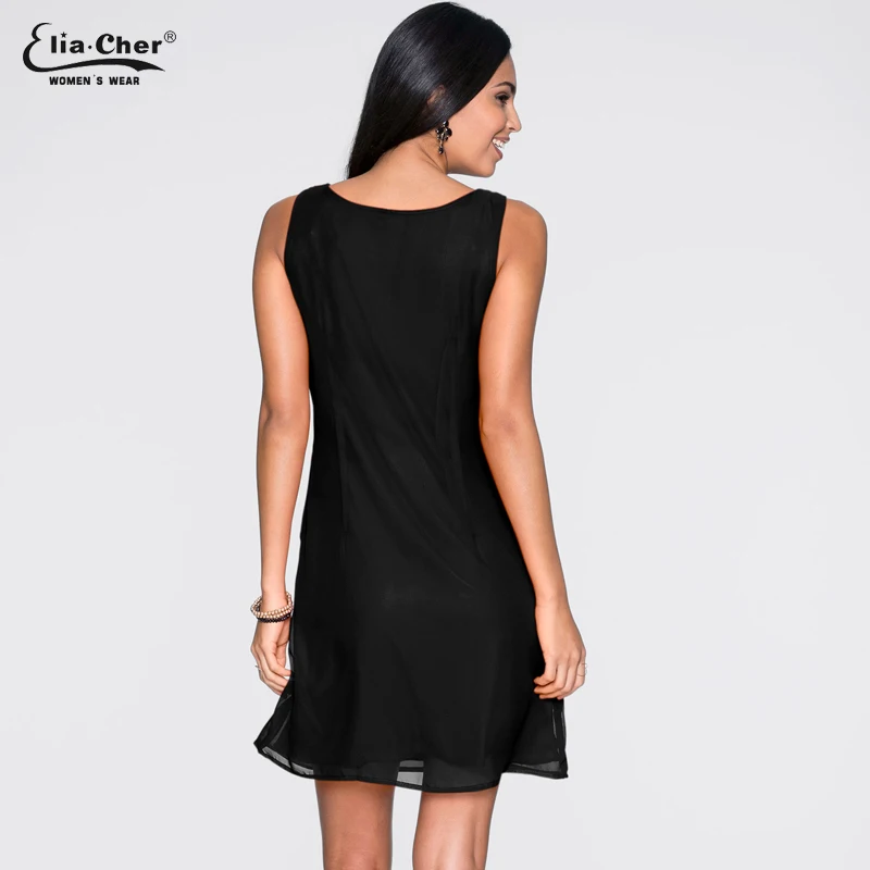 Платье женское шифоновое повседневное черное лето 8611|elegant summer dress|summer dresschiffon dress |