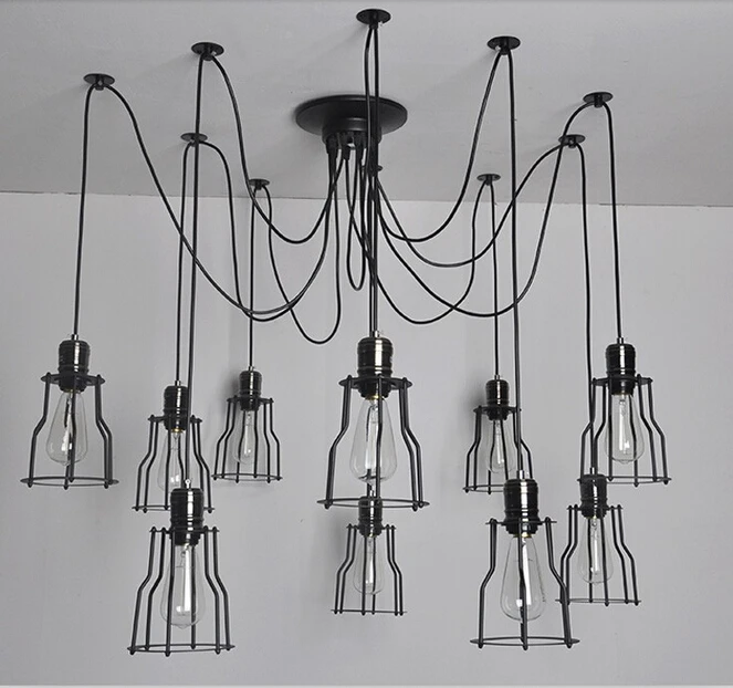 Лофт Ресторан Бар промышленный винтажный Эдисон лампа подвесной светильник в