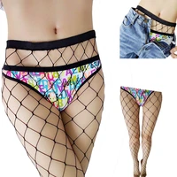fashion red medium grid women high waist stocking fishnet club tights panty knitting net pantyhose trouser mesh lingerie tt016