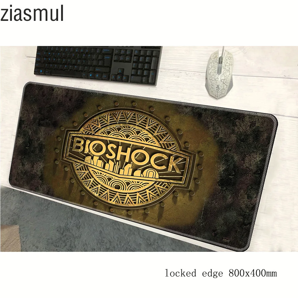 Коврик для мыши bioshock 800x400x2 мм коврики компьютерной с заблокированным краем