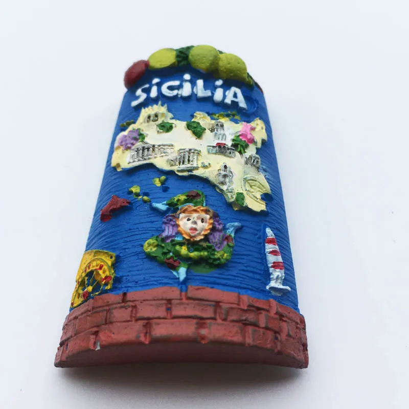 Lychee жизнь Италия Сицилия магниты на холодильник страна Island Магнитный Стикеры