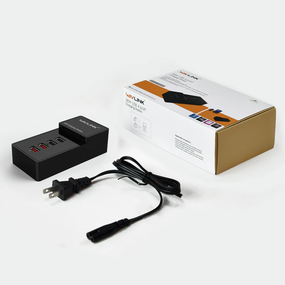 Сетевое зарядное устройство Wavlink с 4 портами USB 3 0 зарядная станция адаптером