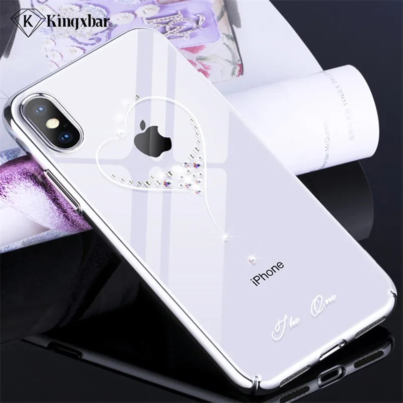 KINGXBAR Cover Luxury for iPhone X Xs Max XR case Glitter Transparent Crystal Case Phone ultra Thin |
