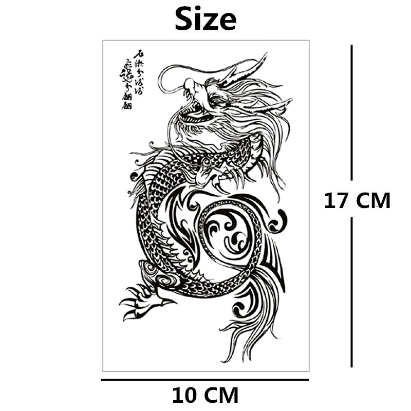 SHNAPIGN черная китайская планета временная татуировка боди арт флеш наклейка s 17*10
