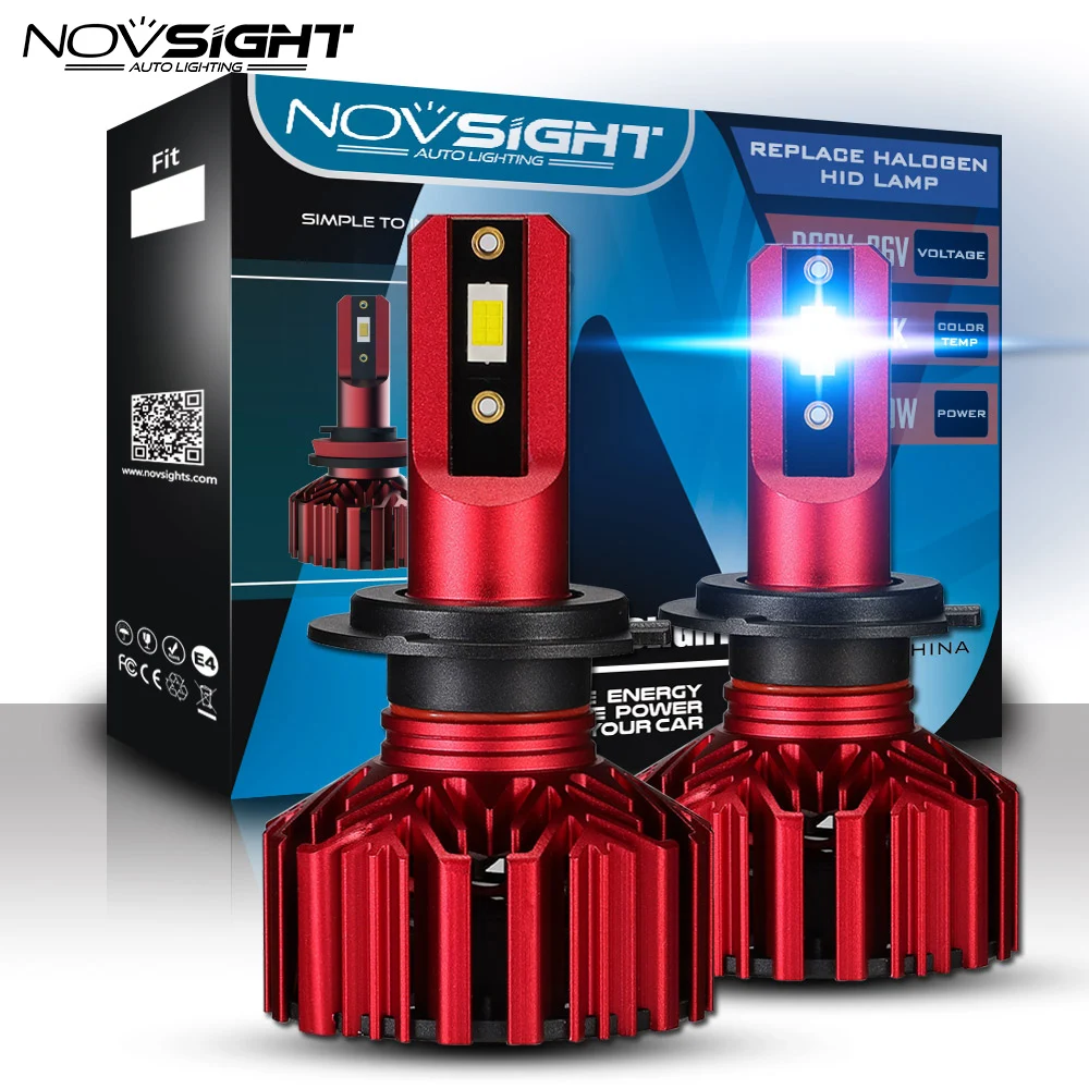 Novsight Новое поступление 2 шт. H7 H1 h3 H4 h11 hb4 9006 9005 HB3 12 В светодиодный светильник