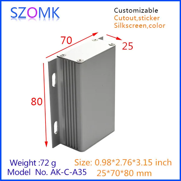 Szomk новая Электроника adonizing алюминиевый корпус (1 шт.) 25*70*80 мм экструдированный