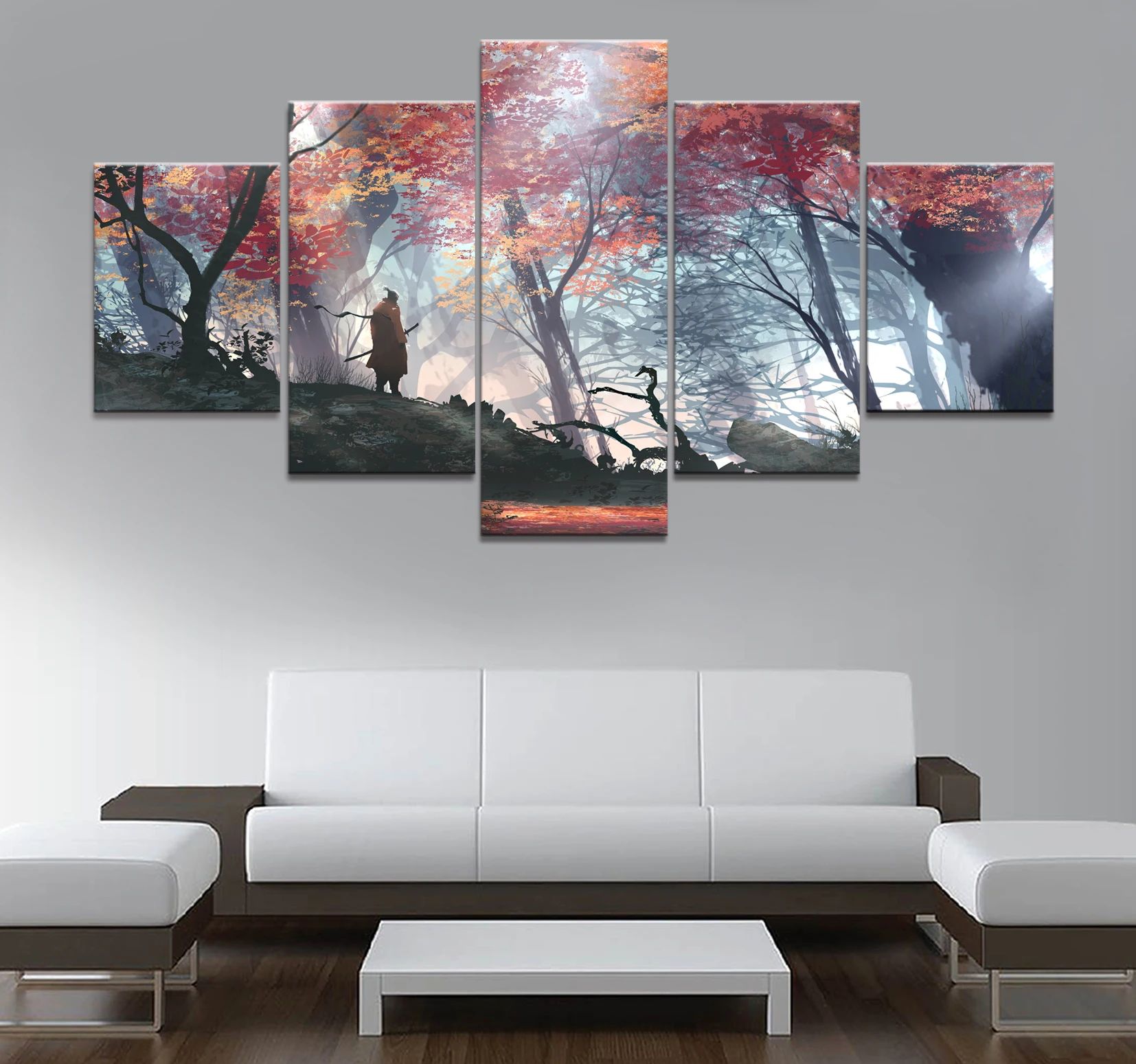 

5 Piece SEKIRO Shadows Die Twice Games Art Print Canvas Paintings Picture Wall Paintings for Home Decor