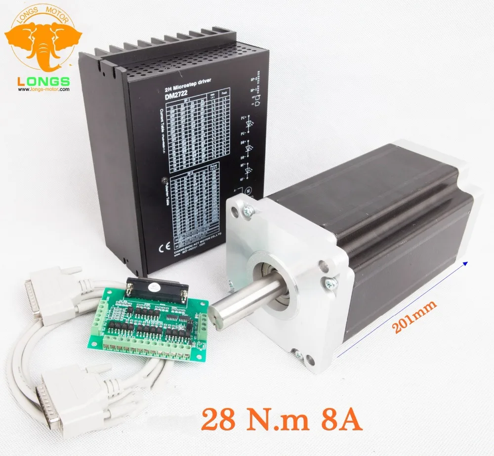Шаговый двигатель Nema 42 4210 oz.in 8A 42HS6480 &amp шаговый Драйвер DM2722A 9.8A комплект ЧПУ |