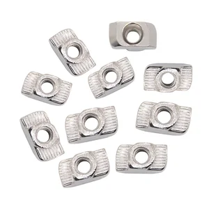 T-образная гайка M3 M4 M5 M6 M8, 10 шт.лот, евростандарт, заниженная Т-образная углеродистая сталь для алюминиевых профилей серии 2020, 3030, 4040, 4545
