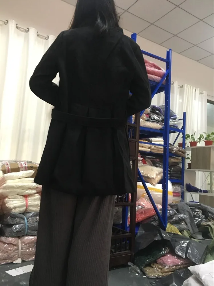 Новинка, модное женское теплое шерстяное пальто, простое, с длинным рукавом, женское, s, тонкие карманы, уплотненное, обтягивающее, для девушек, формальное, шерстяное пальто