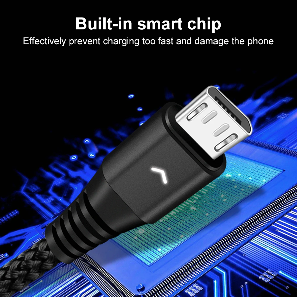 Светодиодный кабель USB 2.4A Micro Быстрая зарядка USB кабель для передачи данных кабель для зарядки мобильного телефона для iPhone samsung huawei Android type-C