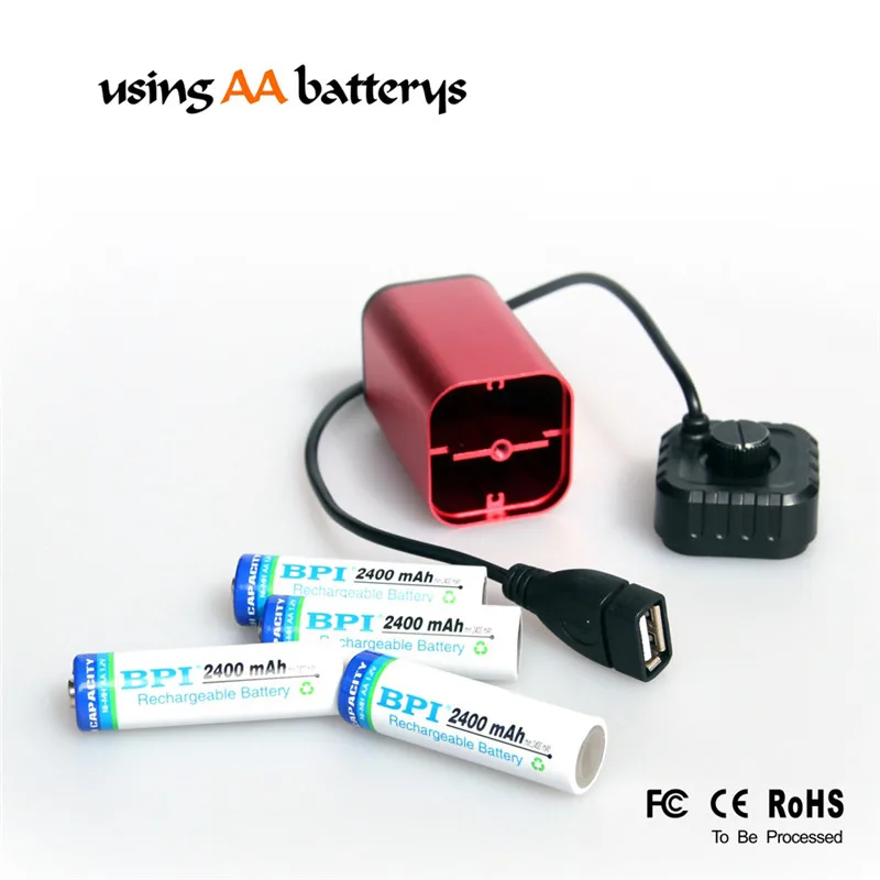 DC 8,4 V USB 5V 6x18650 водостойкий Аккумуляторный блок, чехол для дома, чехол для велосипеда, головной светильник, велосипедный светильник, лампа и телефон
