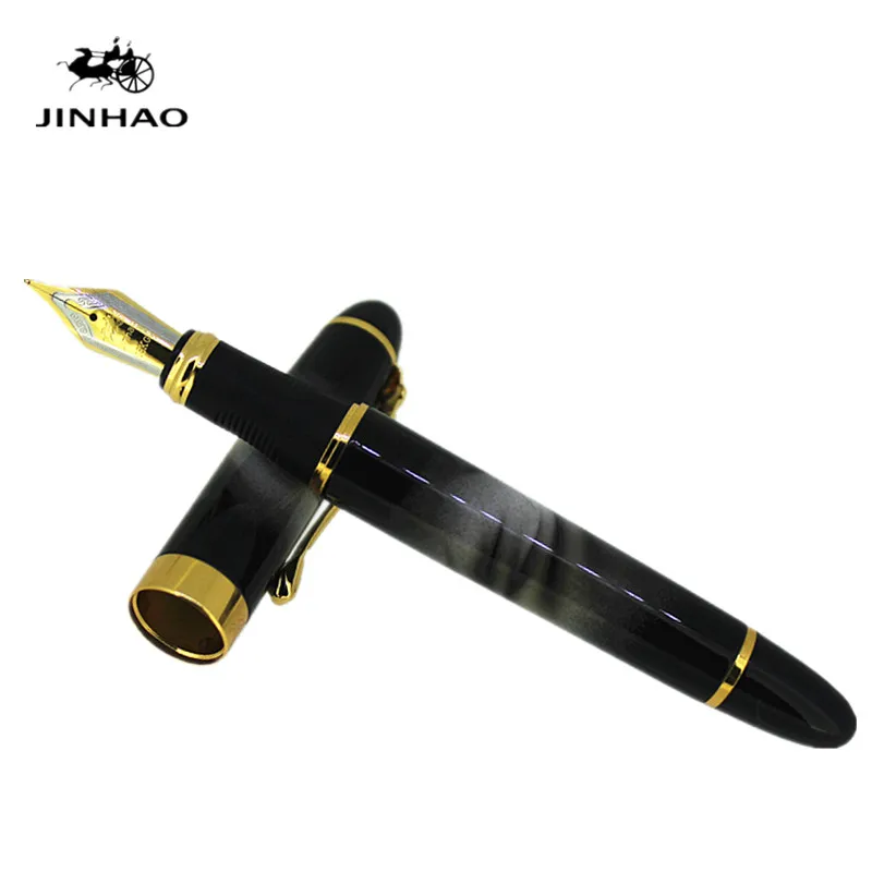 Ручка перьевая JINHAO X450 металлическая черная карандаш в коробке роскошные