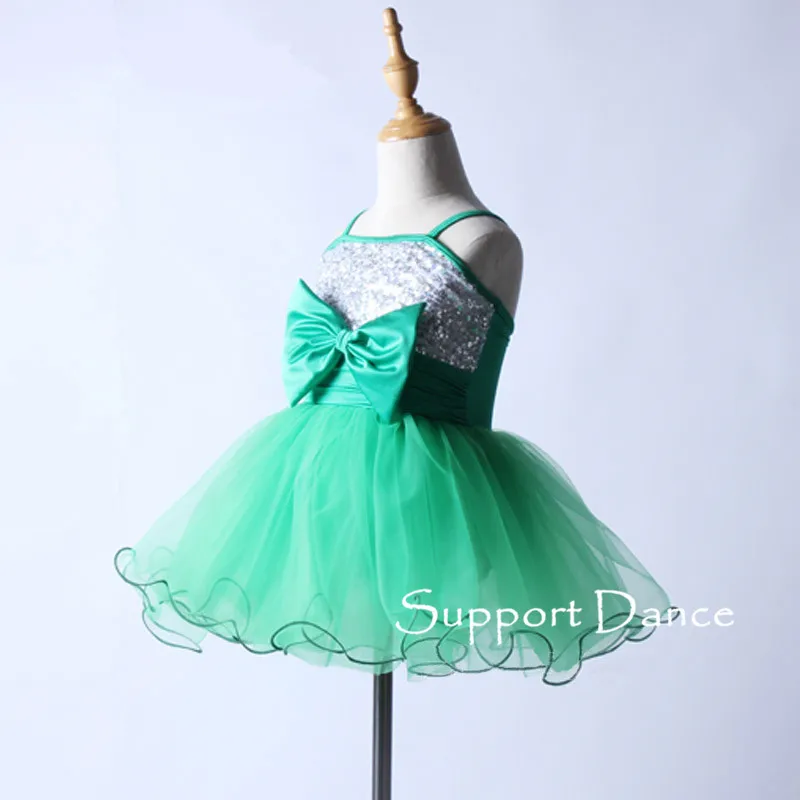 Профессиональное балетное платье-пачка с бантом танцевальный костюм блестками