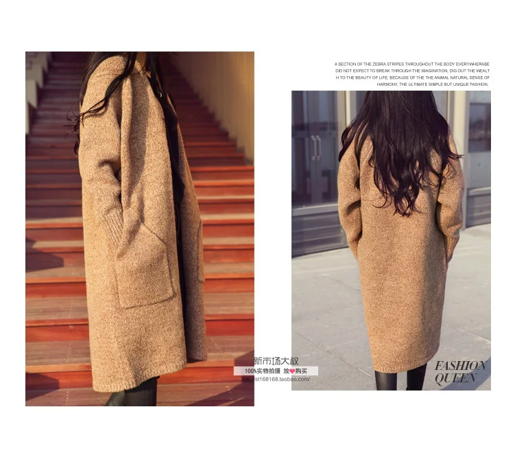 OL осенне-зимнее пальто в европейском и американском стиле длинное Свободное