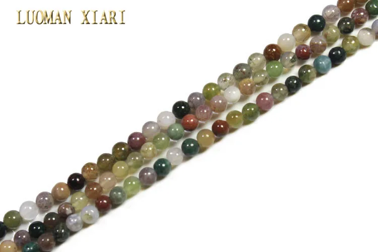 Indian agate AAA 3 мм натуральный камень бусины розовый кварц кристалл Аметист, Агат для самостоятельного изготовления ювелирных изделий браслет материал Strand 15'' - Цвет: Indian agate