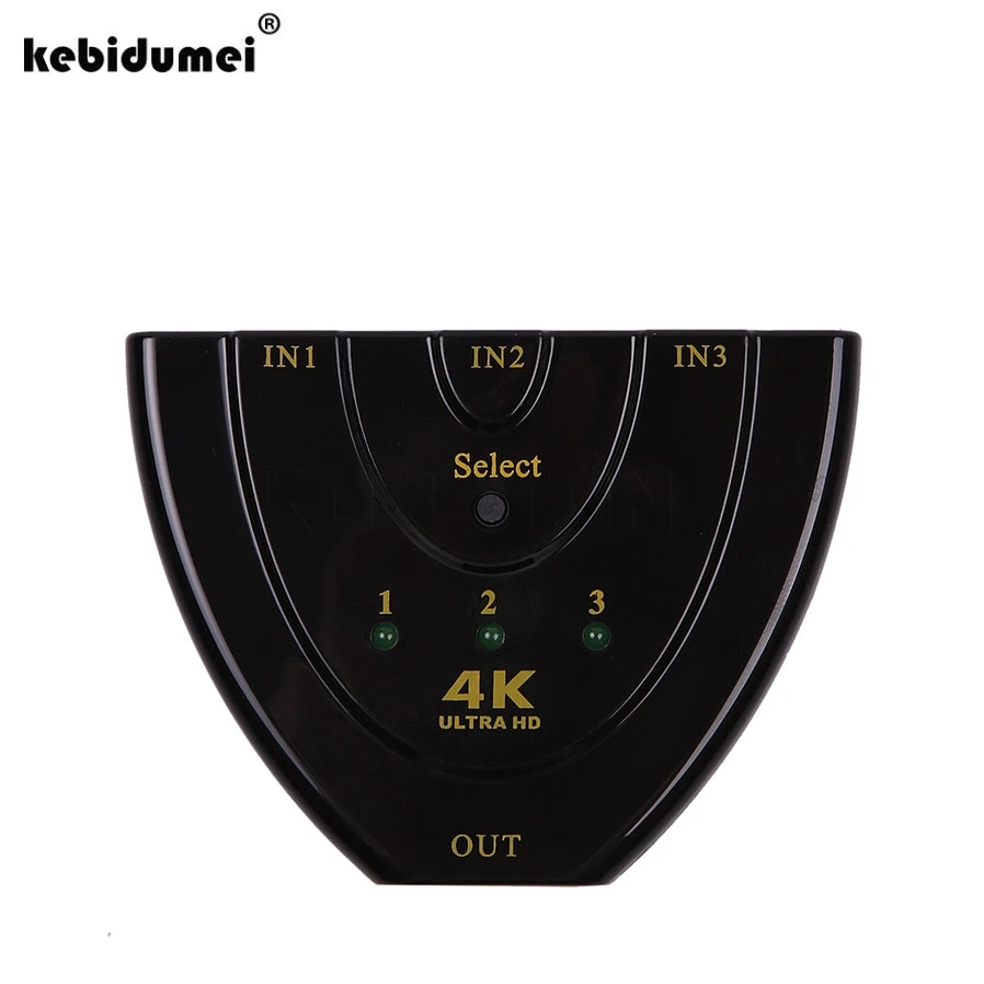 HDMI коммутатор kebidumei 4K * 2K 3D Mini 3 порта переключатель 1.4b 4 K сплиттер в 1 концентратор