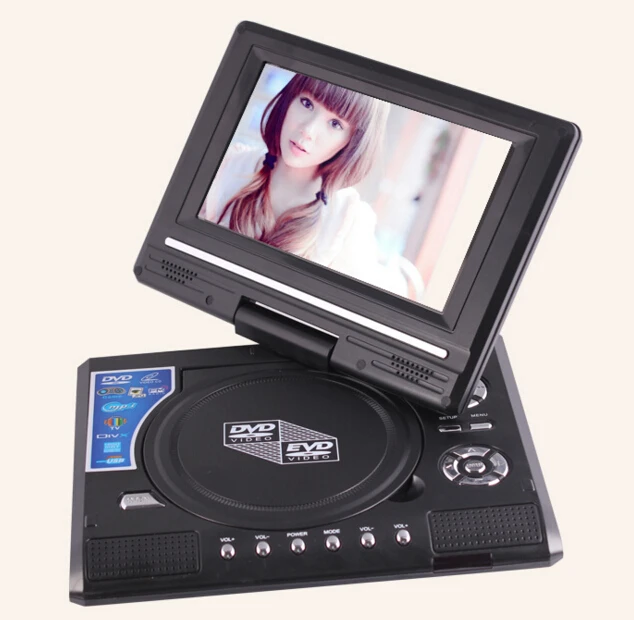 7.8-дюймовый портативный dvd-плеер с 7-дюймовым экраном TFT-LCD 270 вращающихся игровых