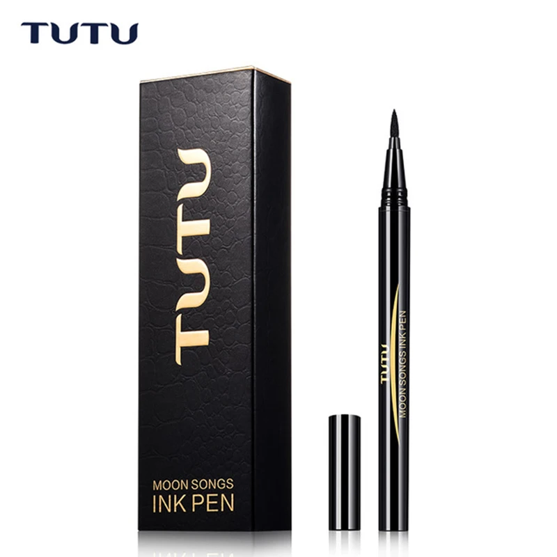 Жидкая подводка для глаз с пачкой гладкого макияжа черная луна песни чернильная