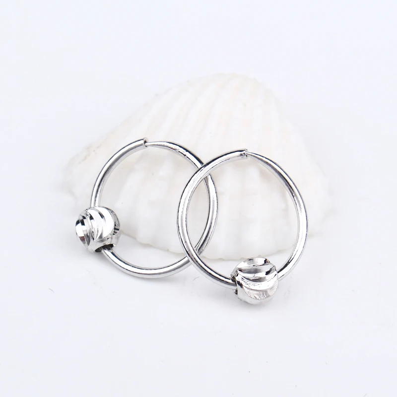 Европейская маленькая серьга кольцо для женщин винтажное серебряное серьги круг