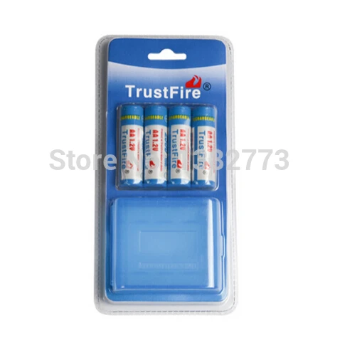 4 шт./упак. Trustfire AA 2500 мАч Ni-MH 1.2В аккумуляторная батарея с упаковочным чехлом для