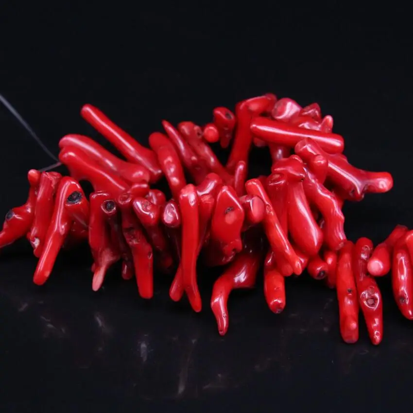 Бусины Из Красных бамбуковых коралловых веток 15 5 дюймов|loose beads|coral branch beadsbamboo coral |