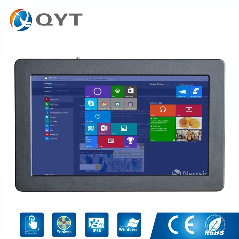 11 6 ''промышленный сенсорный ПК Intel j1900 2 0 ГГц win7/8/10 4G DDR3 32G SSD встроенные