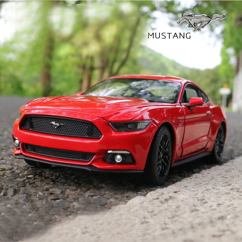SAINTGI 2015 Ford Mustang GT Форсаж 1:24 модель автомобиля детские игрушки Diecast Отступить Свет