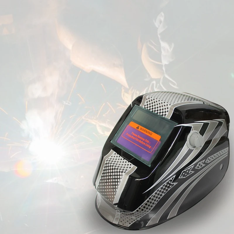 LIXF-New Pro Solar Welder Mask Auto-Darkening Welding Helmet Black and white dots | Инструменты