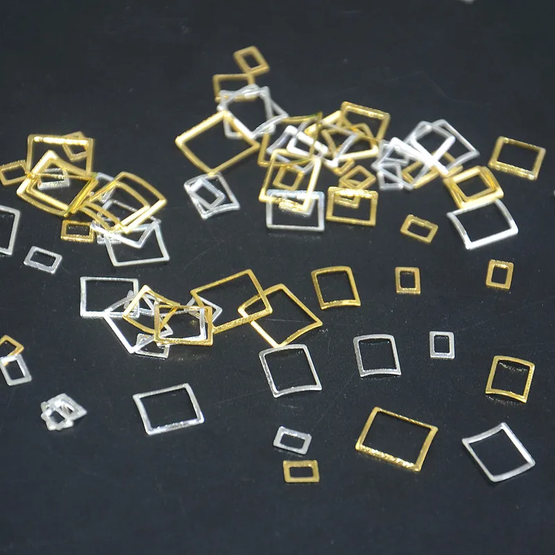 Колеса для дизайна ногтей смешанные размеры 3D наконечники золотистого и