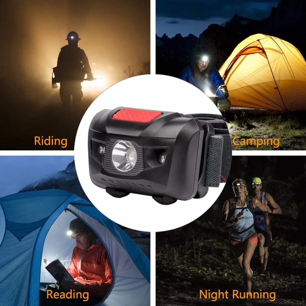 Новое поступление 3 светодиода красный и белый свет миниатюрный налобный фонарь