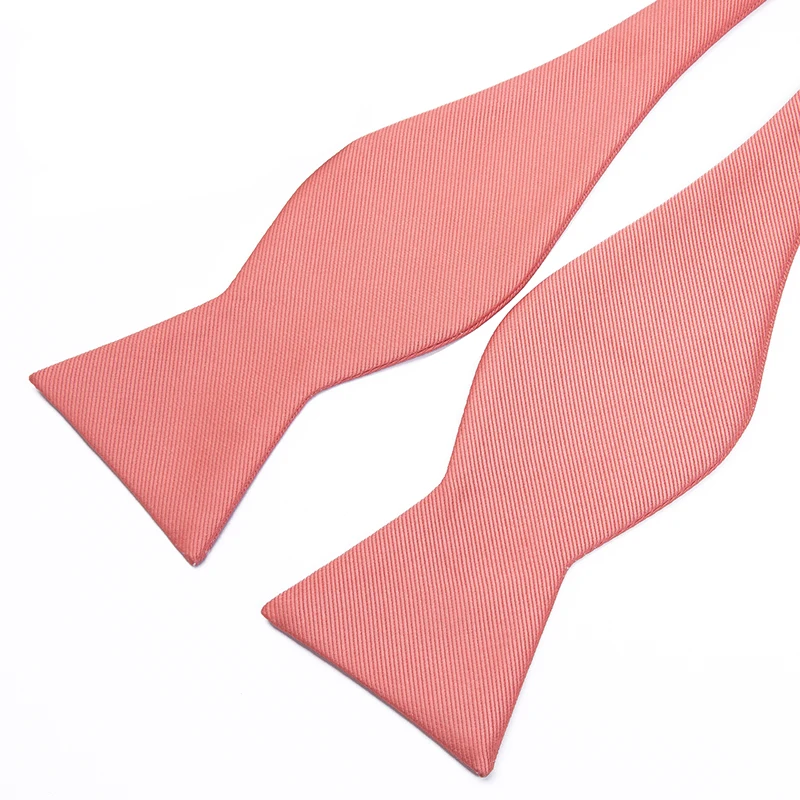 Hi-Tie Шелковый Взрослый мужской галстук-бабочка Классический розовый коралловый галстук-бабочка для мужчин свадебный платок запонки набор персиковый галстук-бабочка