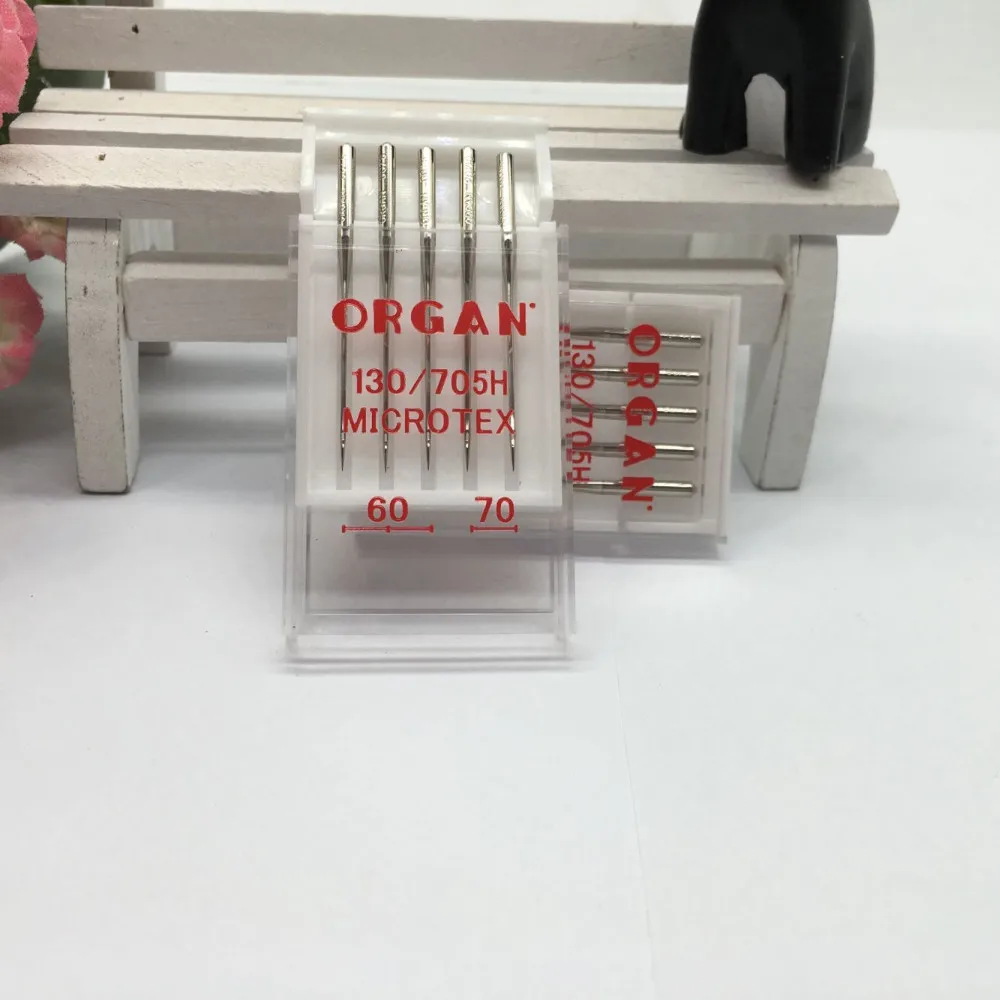 Иглы organ домашние швейные иглы 130/705H иглы Microtex для ткани шелка etc. 1 упаковка = 5 шт
