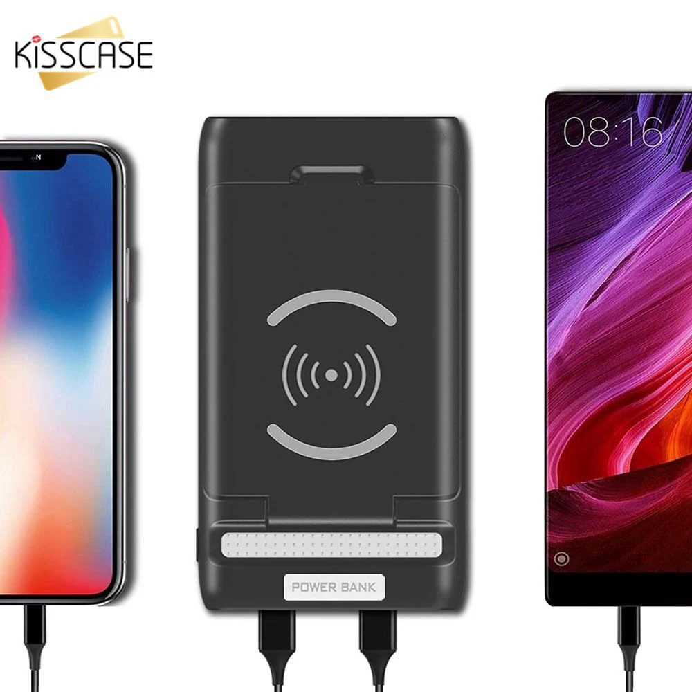KISSCASE 10000 мАч банк питания для iPhone samsung huawei type C PD Быстрая зарядка + быстрая 3.0USB