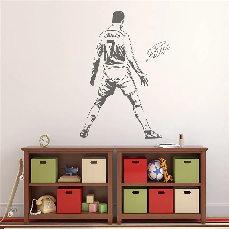 Чехол с изображением Криштиану Роналду 7 Наклейка на стену CR7 футболист Дети