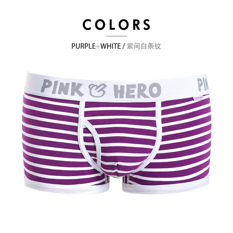 PINKHERO полосатые мужские боксеры с принтом, цветные дышащие хлопковые мужские трусы-боксеры, высококачественные мужские трусы, удобные мужские Трусы Calzoncillos - Цвет: white stripes