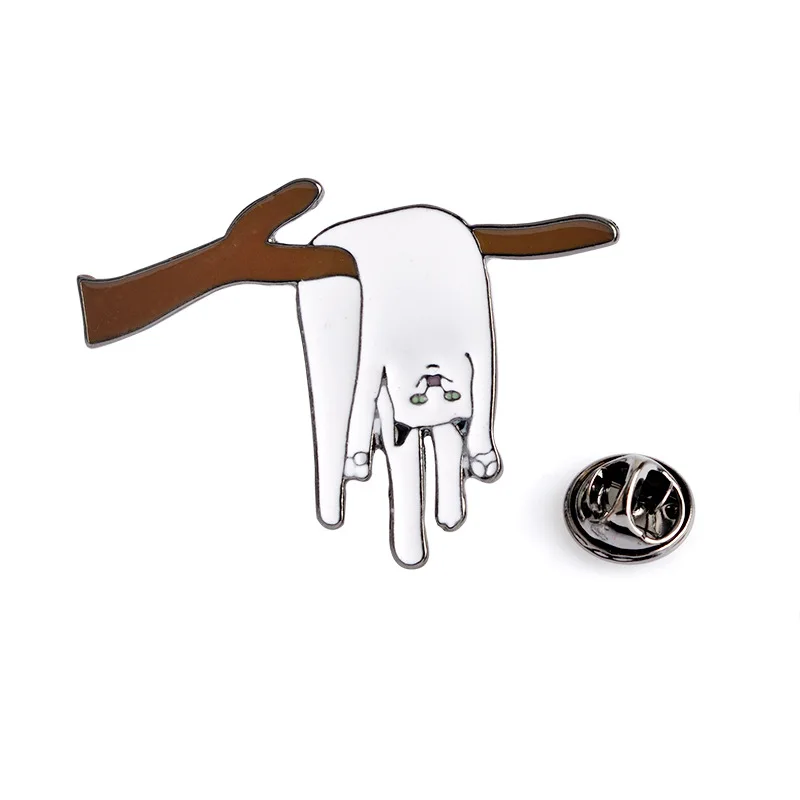 Брошь белая кошка мультфильм металлические значки Pin ювелирные изделия и