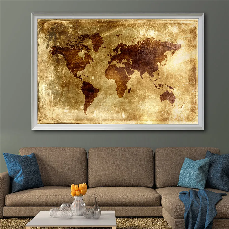 Винтажный настенный постер в стиле ретро с изображением старого мира | Дом и сад