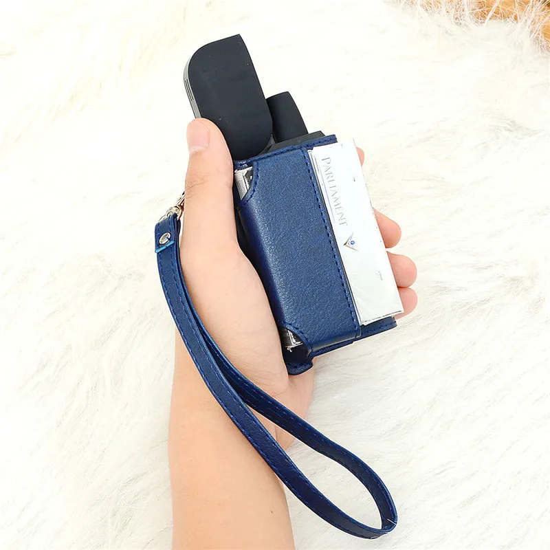 Fashion Luxury Leather Bag for IQOS 2.4 Case Plus E Cigarette Accessories Carrying Protective Cover + Lanyard |