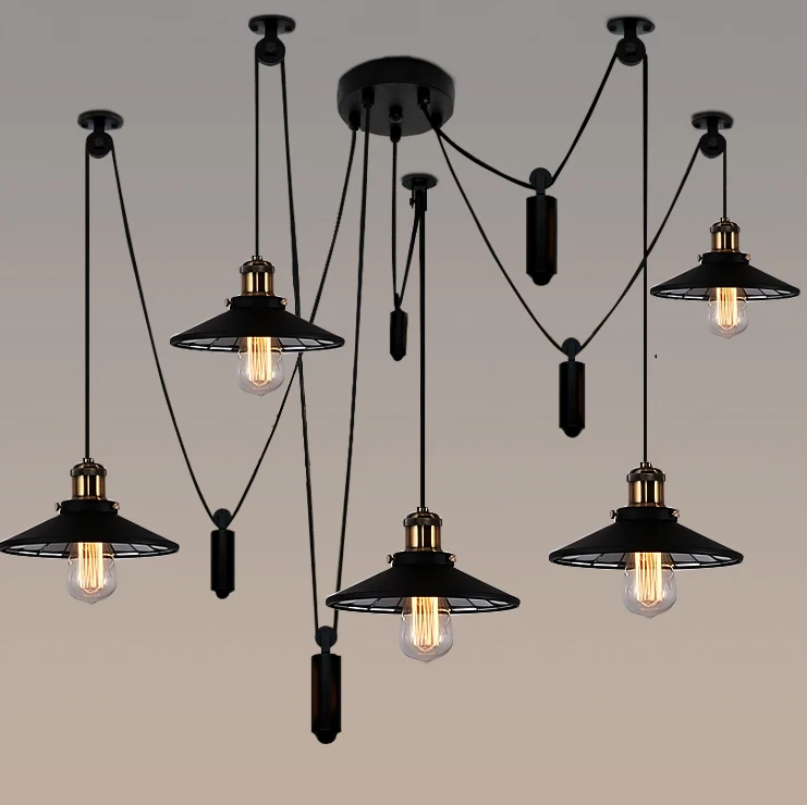 Kopen Led E27 Loft Industriële Ijzer En Down Led Lamp Led Licht. Hanglampen. Hanglamp. Hanger Licht Voor Winkel Foyer Bar