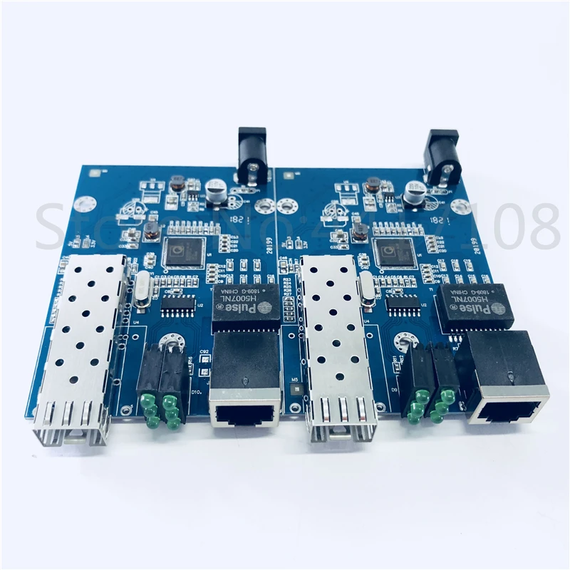 2 шт. SFP волоконно RJ45 конвертер гигабитный GPON/OLT медиаконвертер 1000 Мбит/с